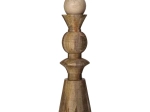 Bougeoir Rotello en bois de mangier - H40 cm - naturel I Pomax